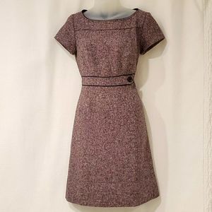 Retro Ann Taylor fitted mauve dress